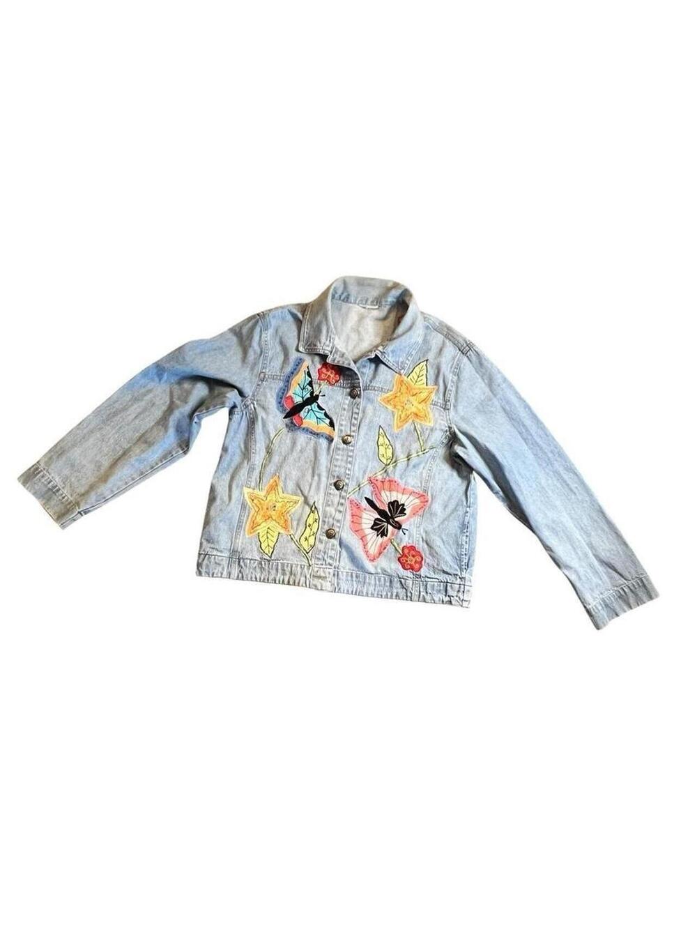 Vintage Embroidered Butterfly Jacket